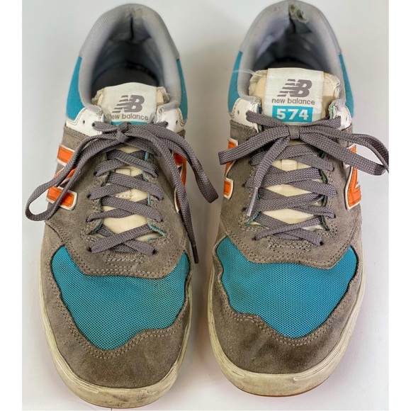 New Balance All Coast Shoe's Men's Sneakers AM574PGO (Grey/Orange), size 10.5 - Picture 2 of 12